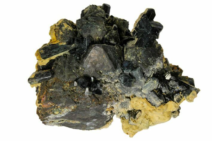 Epidote and Magnetite Crystal Association - Peru #132644
